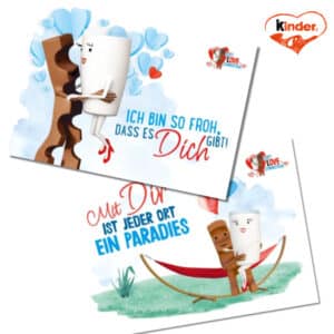 💌 GRATIS Postkarte versenden &amp; Traumreise gewinnen mit kinder Riegel