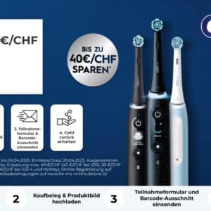 Bis zu 40€ Cashback auf Oral-B Zahnbürsten