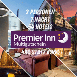 🏨 Premier Inn Multigutschein – Dein Kurztrip ab 49 € für 2 Personen! (Last-Minute)