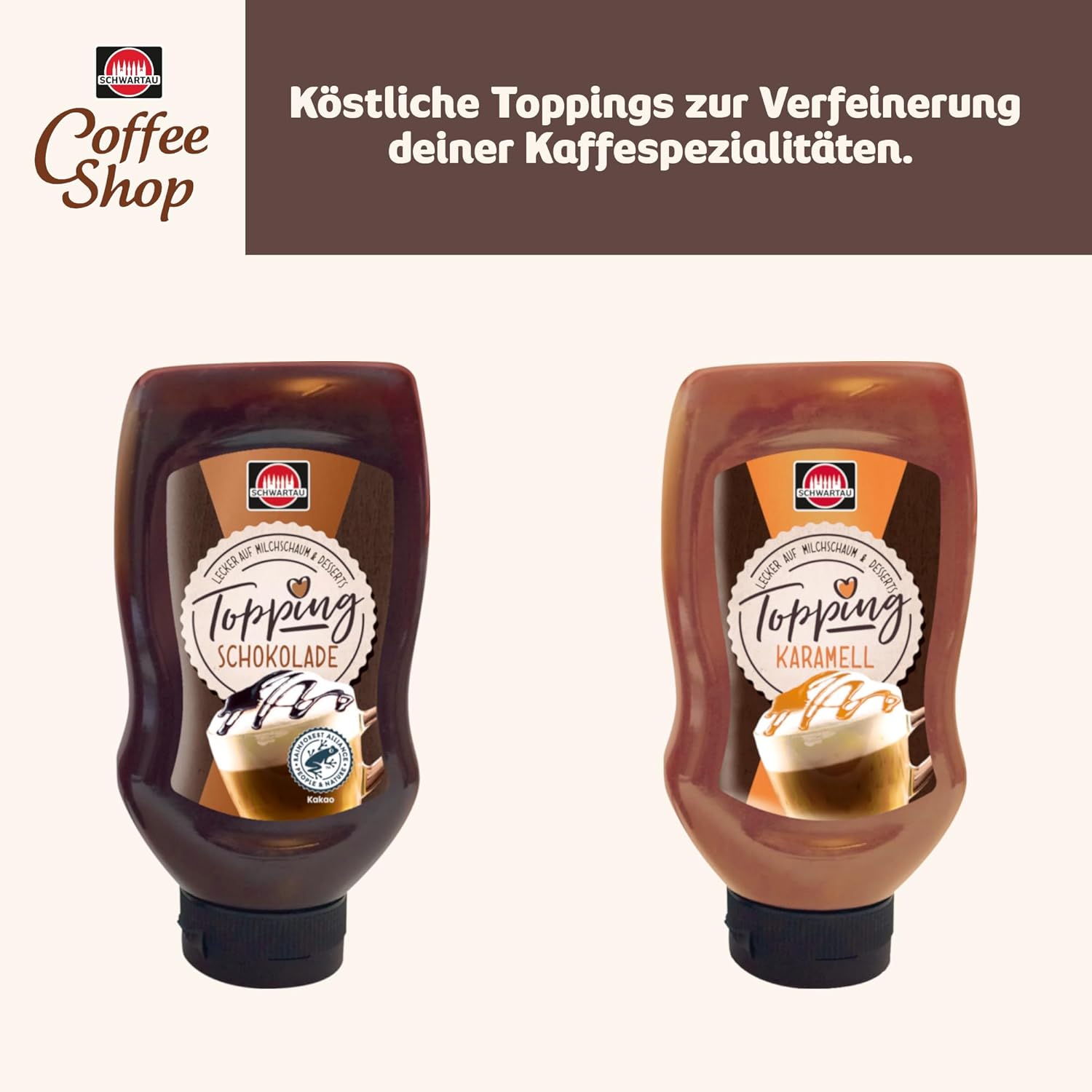 Thumbnail ☕ Schwartau Coffee Shop Karamell oder Schoko Topping für 2,15€ (statt 3,67€)