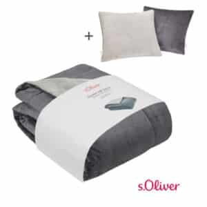 😍 s.Oliver Kuscheldecke + 2 Kissen (50cmx50cm) für 41,94€ (statt 75€)