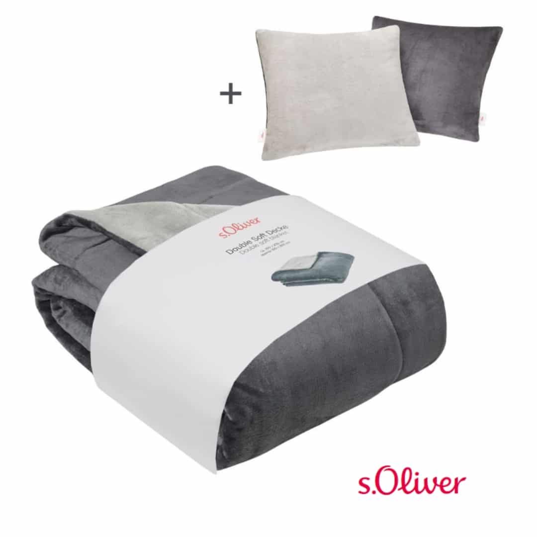 Thumbnail 😍 s.Oliver Kuscheldecke + 2 Kissen (50cmx50cm) für 41,94€ (statt 75€)