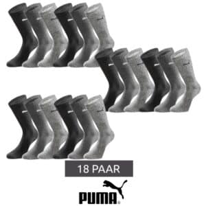 🧦 18 Paar Puma Sportsocken Unisex für 30€ 👉 nur 1,67€ pro Paar