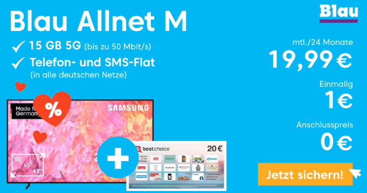 Allnet mit 15GB + Samsung TV