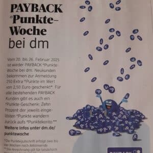 Vorankündigung- ab 20.02.2025 Payback-Punkte Woche bei dm