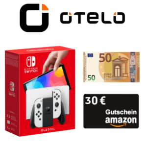 🔥🎮 Nintendo Switch OLED inkl. Mario Kart 8 Deluxe für 1€ + 30€ Amazon.de-Gutschein + 30GB 5G Vodafone Allnet für 19,99€/Monat + 50€ Wechselbonus + 0€ AG (otelo Allnet-Flat Classic)