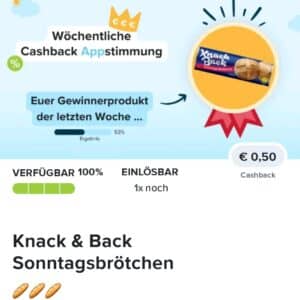 0,50€ auf Knack und Back Sonntagsbrötchen bei Marktguru