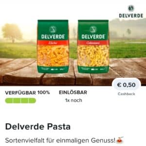 0,50€ Cashback auf Delverde Pasta 🍝 bei Marktguru