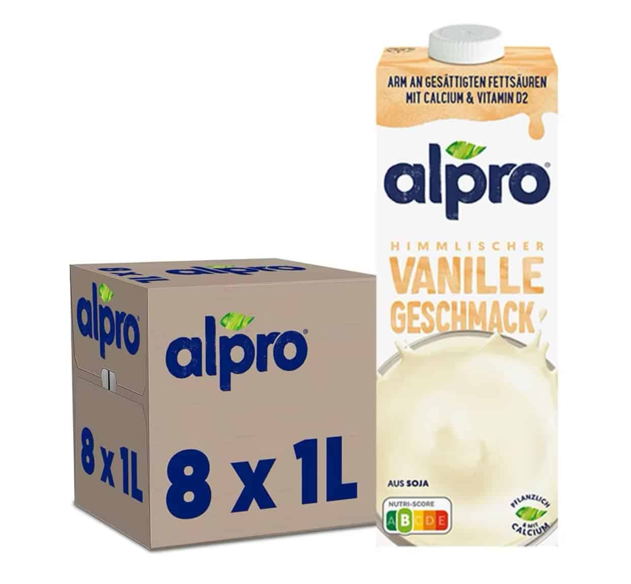 Alpro Drink auf Sojabasis mit Vanillegeschmack 8x 1L für 10,75€ (statt 17,92€)