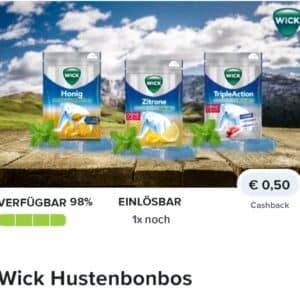 0,50€ Cashback auf Wick Hustenbonbons🍬 bei Marktguru