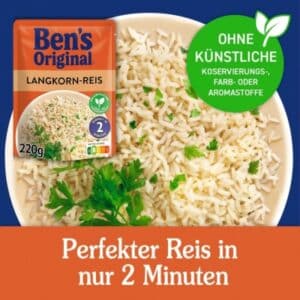 🍚 BEN'S ORIGINAL Express-Reis - verschiedene Sorten - ab 7,19€ (6x 220g)