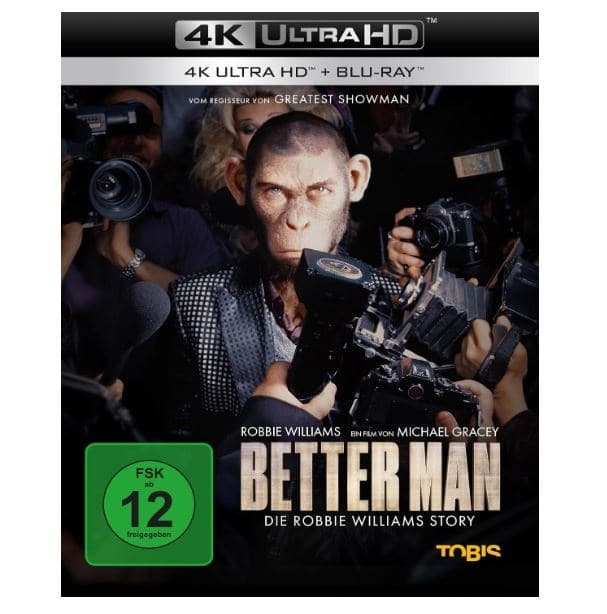 Better Man - Die Robbie Williams Story- 4K Bluray + Bluray