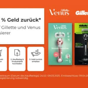 50% Cashback auf Gillette und Gillette Venus Rasierer 🪒 bei dm Deutschland mit for me