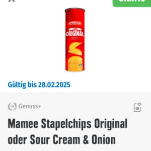 Mamee Stapelchips gratis mit der Edeka-App (Edeka Nord)