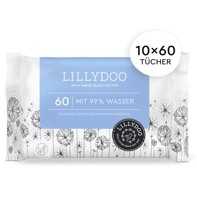 👶 Lillydoo Feuchttücher mit 99% Wasser 10 Packungen für 21,24€ (statt 29,30€)