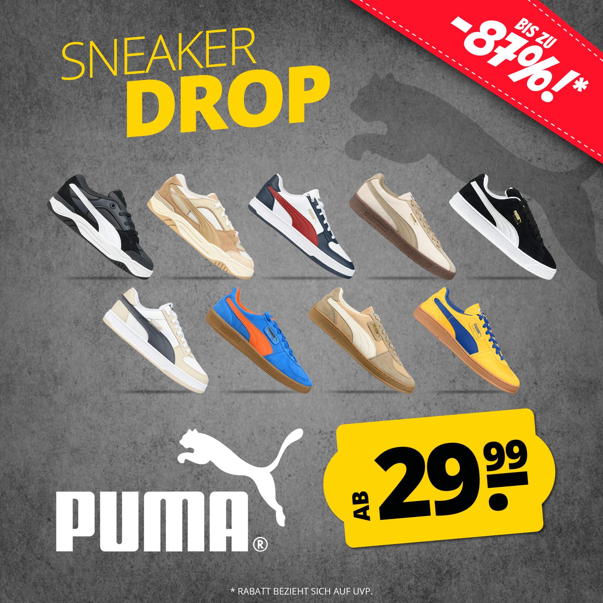 Thumbnail 😁 PUMA Sneaker Drop bei SportSpar - bis zu 87% Rabatt!