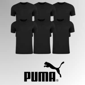 ⚫ 6er Sparpack PUMA Blank Base Herren T-Shirts für 33,30€ inkl. Versand