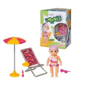 ⛱️ BABY born Minis Sonnenstuhl-Spielset mit Minis-Puppe Lara und Liegestuhl für 3,70€ (statt 10€)