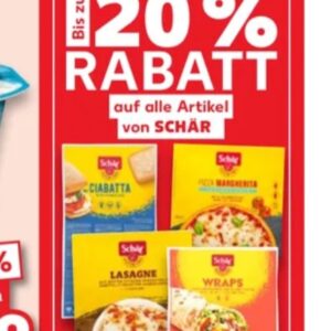 bis zu 20% Rabatt auf glutenfreie Produkte von Schär bei Kaufland