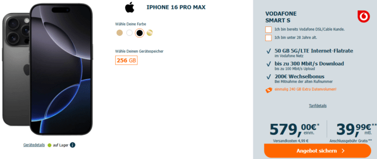 Apple iPhone 16 Pro Max Tarif