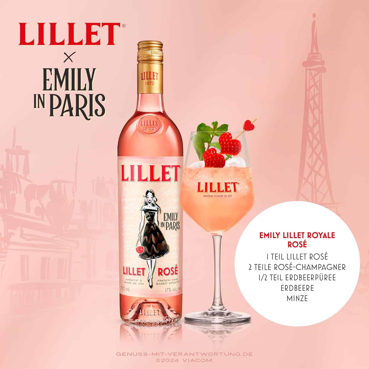 Thumbnail 🍸❣️ Lillet Rosé Limited Edition "Emily in Paris" für 11,38€ (statt 16,49€)