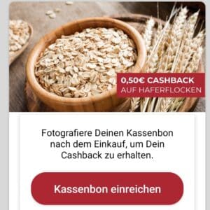 0,50€ auf Haferflocken bei scondoo