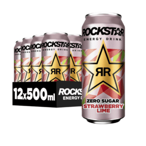 Rockstar Energy Drink Strawberry Lime 12er Pack für 9,18€ (statt 16,44€) 👉 77 Cent pro Dose