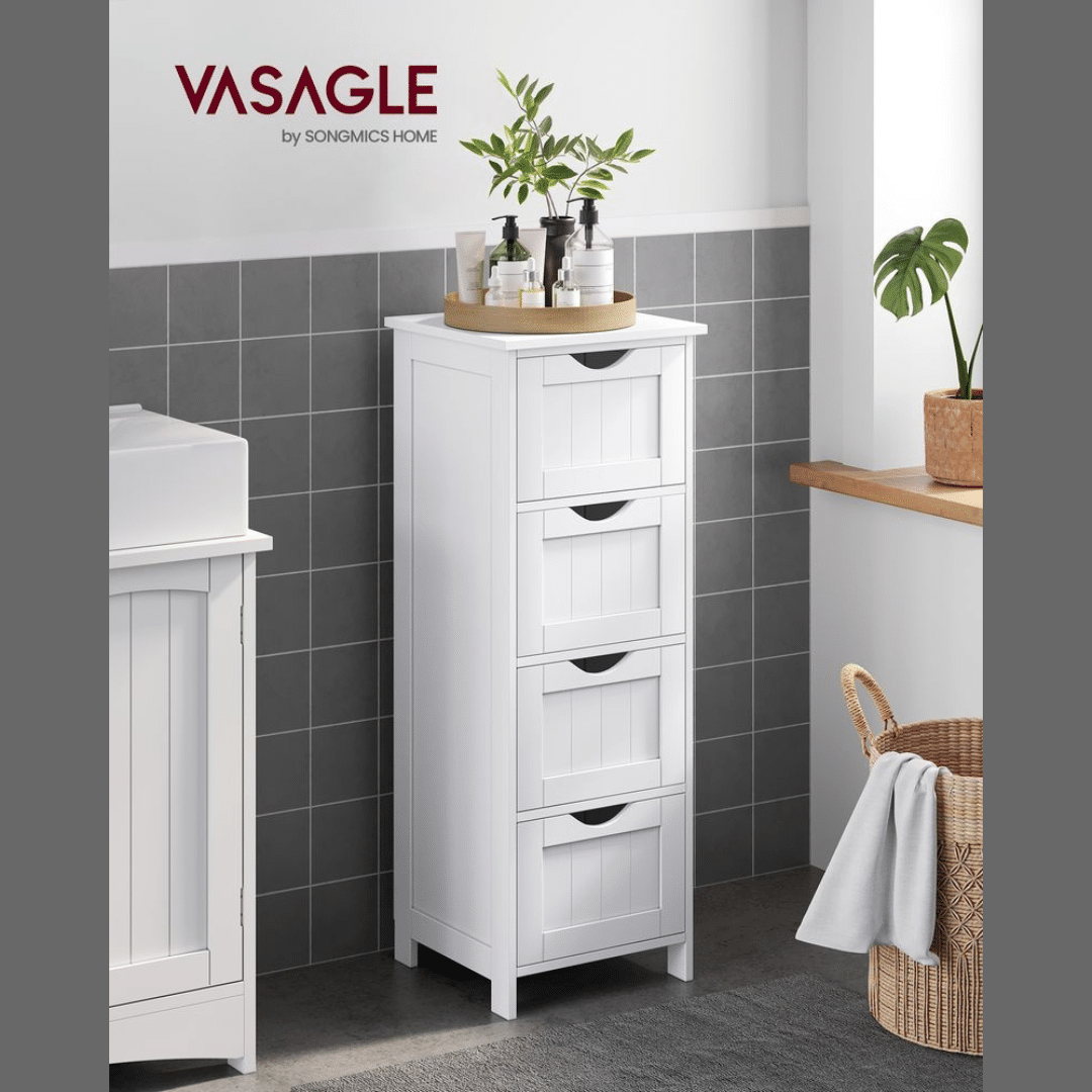 VASAGLE Badezimmerschrank mit 4 Schubladen für 35,99€ (statt 50€)