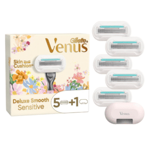 Gillette Venus Deluxe Smooth Sensitive Rasierklingen 5er Pack für 11,39€ (statt 23,32€)