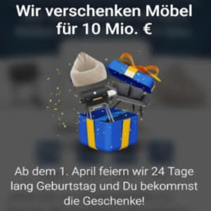 🤯 CHECK24 verschenkt Möbel für 10 Mio. € ab 1. April