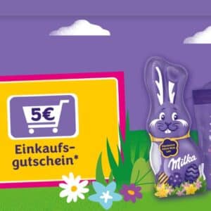 Milka Osterprodukte für 5 EUR kaufen und 5 EUR Einkaufsgutschein erhalten