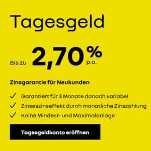 Renault Bank Tagesgeld: bis zu 2,70% p. a. für Neukunden 🤑 Festgeld: bis zu 2,50% p.a.