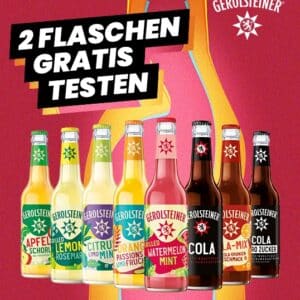 Gerolsteiner Erfrischungsgetränke gratis testen - 2 Flaschen! 🍋‍🟩