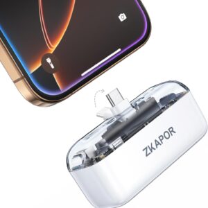 ZKAPOR Mini Power Bank 5000mAh 🔋 USB-C Connector einklappbar für 8,99€ (statt 20€)