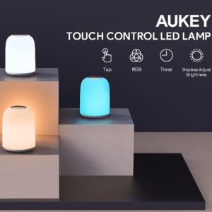 AUKEY LT-T8 dimmbare Nachttischlampe (warm- / kaltweiß / bunt) für 12,98€ (statt 20€)