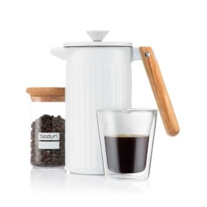 Bodum Douro French Press / Kaffeebereiter aus Porzellan für 8 Tassen (1.0 L) + GRATIS: Kaffee (250 Gramm)