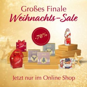 70% auf Weihnachtsartikel von Lindt + 5€ Gutschein