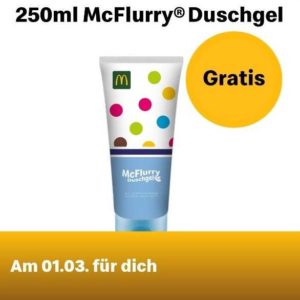 🍦 GRATIS: McFlurry Duschgel in der Mc Donald&#039;s App