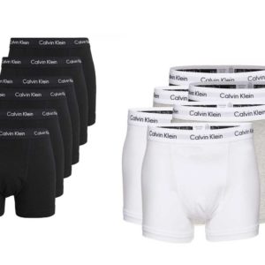 DealClub: 6er Set (2x 3er Pack) Calvin Klein Boxershorts – Cotton Stretch Trunk schwarz oder im Mix (41,99€ statt 58.97€)