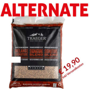 Traeger Hartholz Pellets SIGNATURE BLEND 9kg zum Angebotspreis von 19,99 € inkl Versand (Preisvergleich 23,89 €)