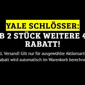 DealClub: YALE Schlösser: Ab 2 Stück weitere 4€ Rabatt !