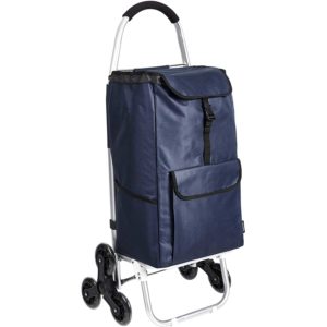 DealClub: Einkaufstrolley mit 6 Rollen und Aluminium-Griffen, 50 l, marineblau (24,99€ statt 38,50€)