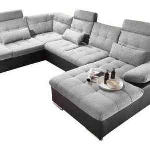 Couch Jakarta Wohnlandschaft Sofa Lederlook mit Schlaffunktion für 1067,95 € (statt 1344,90 €)