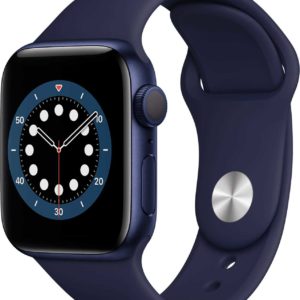 Apple Watch Series 6 mit 40mm Aluminiumgehäuse Blau mit Sportarmband für 319 € (statt 347,47 €)