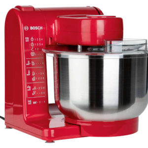 BOSCH Küchenmaschine MUM44R2A (500 W, 3.9 Liter Edelstahlschüssel, Mit Fleischwolf + Spritzgebäckvorsatz) für 89.99€ (statt 119€)