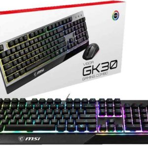 Saturn：MSI Vigor GK30 Combo DE GK30 Gaming Tastatur und GM11 Gaming Maus (kabelgebunden, Plunger Switch, QWERTZ Layout, schwarz, RGB), 43€ (statt 55.46€)