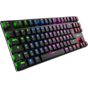 Sharkoon PureWriter TKL RGB Gaming-Tastatur für 46,98€ (statt 70€) - schwarz, DE-Layout, Kailh Choc Low Profile Red or Blue -