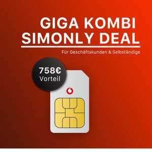 *5G &#043; unbegrenztes Datenvolumen* für *3,86€ mtl.* durch *300€-Gutschrift* im Vodafone Red Business Prime GigaKombi (Sim only) für Selbstständige und Geschäftskunden von Mobilfunk Börse