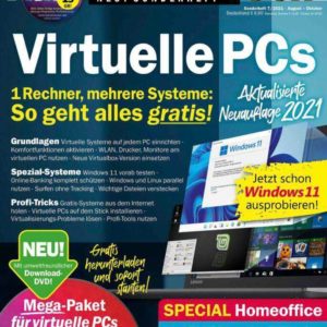 GRATIS *PC WELT Sonderheft* 7/2021 &#034;Virtuelle PCs&#034; (100 Seiten) als PDF kostenlos downloaden &#043; dazugehörige Software (15 GB!)