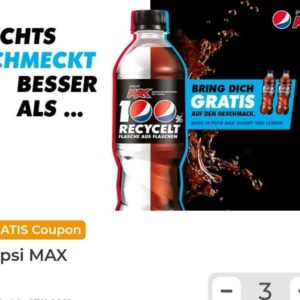 3x Pepsi Max, Lemon oder Cherry Gratis Testen mit Coupon (Couponplatz)